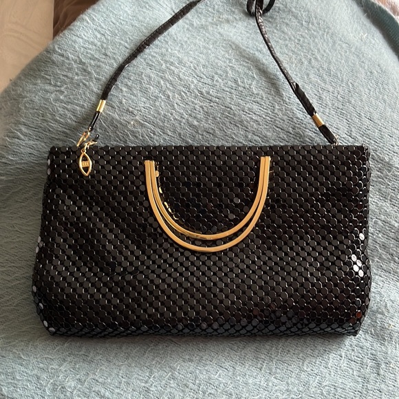 Black Lemme Clutch. May use handles, or shoulder strap. Excellent condition - Picture 3 of 3